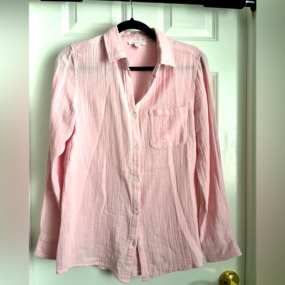 Pink Gauze Buttondown